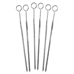 Grillspett 23 cm 6-pack stål
