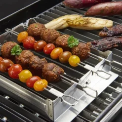 Grillspetthållare med 4 dubbla grillspett