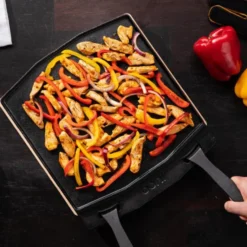 Grizzler Plate tvåsidig grillplatta 32 cm gjutjärn med ställ