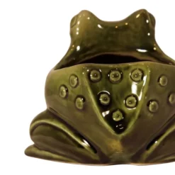 Groda sitt figur 13 cm grön