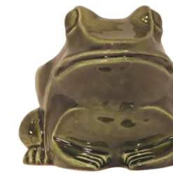 Groda sitt figur 13 cm grön
