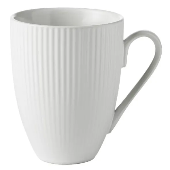 Groovy mugg 30 cl stengods vit
