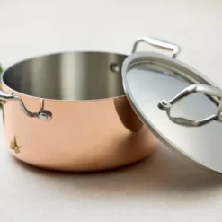 Gryta med lock 3 L koppar