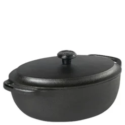 Gryta oval med järnlock 4 L