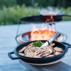 Grytset för eld 3 delar gjutjärn