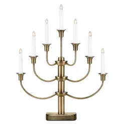 Gylling adventsljusstake 7 ljus 53 cm antik mässing