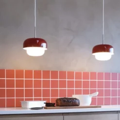 Haipot pendellampa 15 cm mörkröd