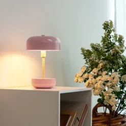 Haipot portabel bordslampa 25,7 cm rosa