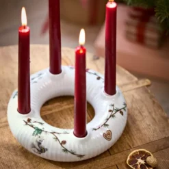 Hammershøi Christmas adventsljusstake 21,5 cm vit med dekor