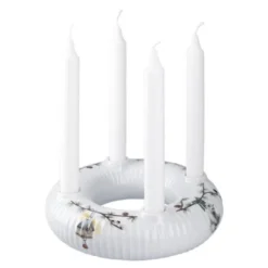 Hammershøi Christmas adventsljusstake 21,5 cm vit med dekor