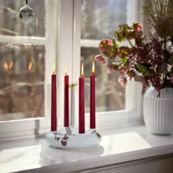 Hammershøi Christmas adventsljusstake 21,5 cm vit med dekor
