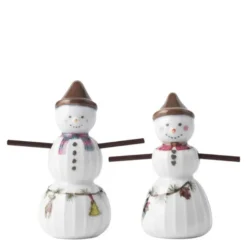 Hammershøi Christmas figur 2-pack snöpojke & snöflicka vit
