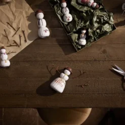 Hammershøi Christmas figur 2-pack snöpojke & snöflicka vit