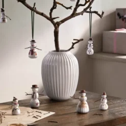 Hammershøi Christmas figur 2-pack snöpojke & snöflicka vit