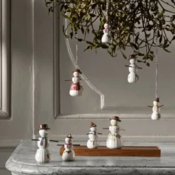 Hammershøi Christmas figur 2-pack snöpojke & snöflicka vit