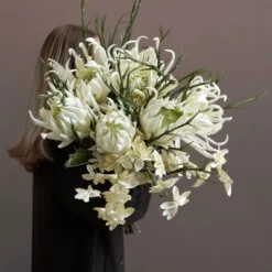 Happia blomsterdekoration 7 cm gul