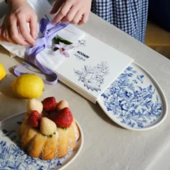 Haru Mumin servingsfat 17 cm vit/blå