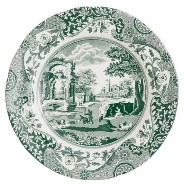 Heritage Green Italian assiett 15 cm grön/vit