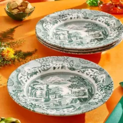 Heritage Green Italian djup tallrik 23 cm grön/vit