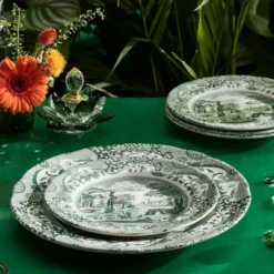 Heritage Green Italian tallrik 20 cm grön/vit