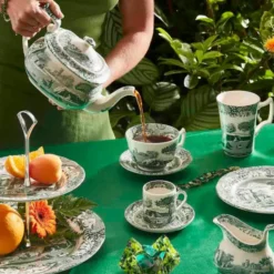 Heritage Green Italian tekanna 1,1 L grön/vit