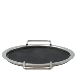 Hällock med silikonduk 16 cm svart/stål