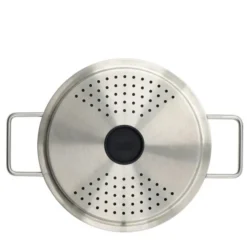 Hällock med silikonduk 16 cm svart/stål