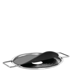 Hällock med silikonduk 16 cm svart/stål