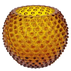 Hobnail vas 18 cm amber