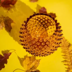 Hobnail vas 18 cm amber
