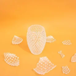 Hobnail Vas Egg 23 cm Crystal
