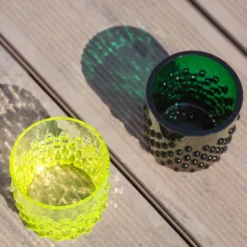Hobnail vattenglas 15 cl mörkgrön