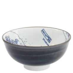 Hokusai Nami risskål 12 cm blå/vit