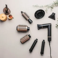 Hot Air Styler Deluxe multistyler och hårfön 8 huvuden svart