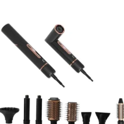 Hot Air Styler Deluxe multistyler och hårfön 8 huvuden svart