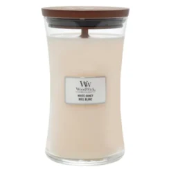 Hourglass doftljus stor white honey