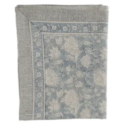 Indian Rose linneduk 170x270 cm dusty blue