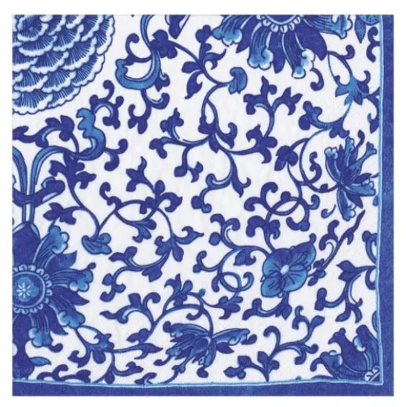 Indigo Garden servett 33x33 cm 20-pack blå/vit
