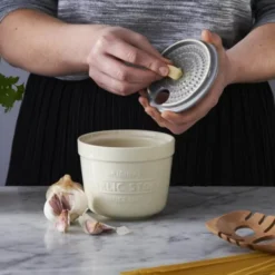Innovative Kitchen vitlöksgömma med rivlock creme