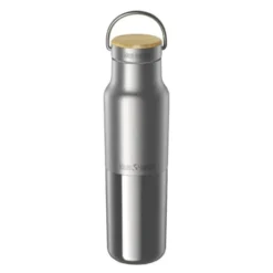 Insulated Reflect termosflaska 0,35 L med bambulock borstat stål
