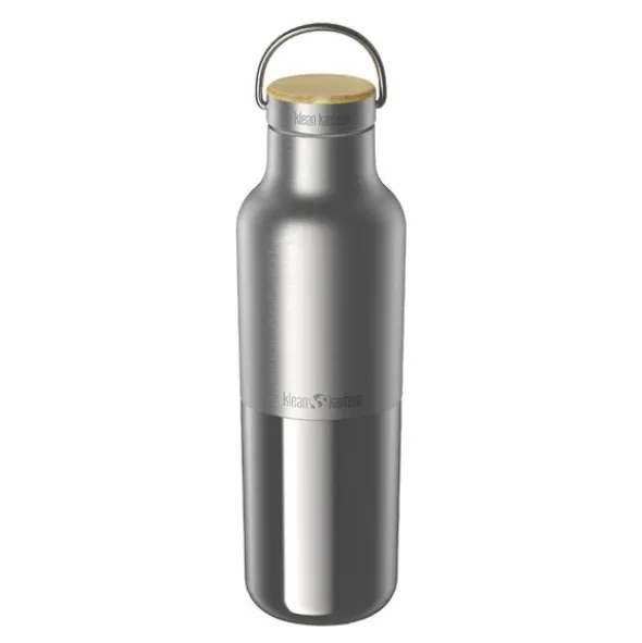 Insulated Reflect termosflaska 0,59 L med bambulock borstat stål