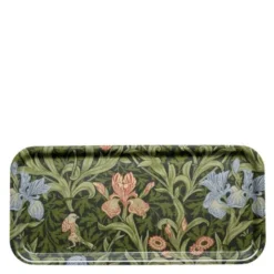 Iris rektangulär bricka 32x15 cm grön