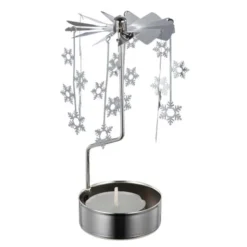 Istind värmeljushållare änglaspel H13,5 cm silver