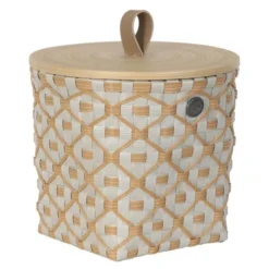 Ivy & Rose liten korg med lock 20x19 cm pale grey