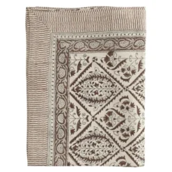 Jaipur linneduk 150x350 cm brun