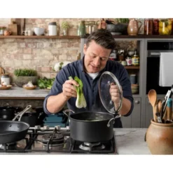 Jamie Oliver Gryta Tefal Cook's Classic Hard Anodized 24 cm med lock 5,2 L