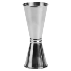 Jigger 2/4 cl rundade kanter stål