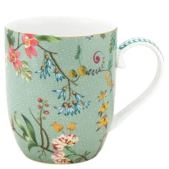 Jolie Flowers liten mugg 20 cl ljusblå