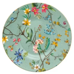 Jolie Petit Four Flowers assiett 12 cm ljusblå