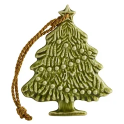 Julornament julgran 9 cm grön
